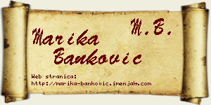 Marika Banković vizit kartica